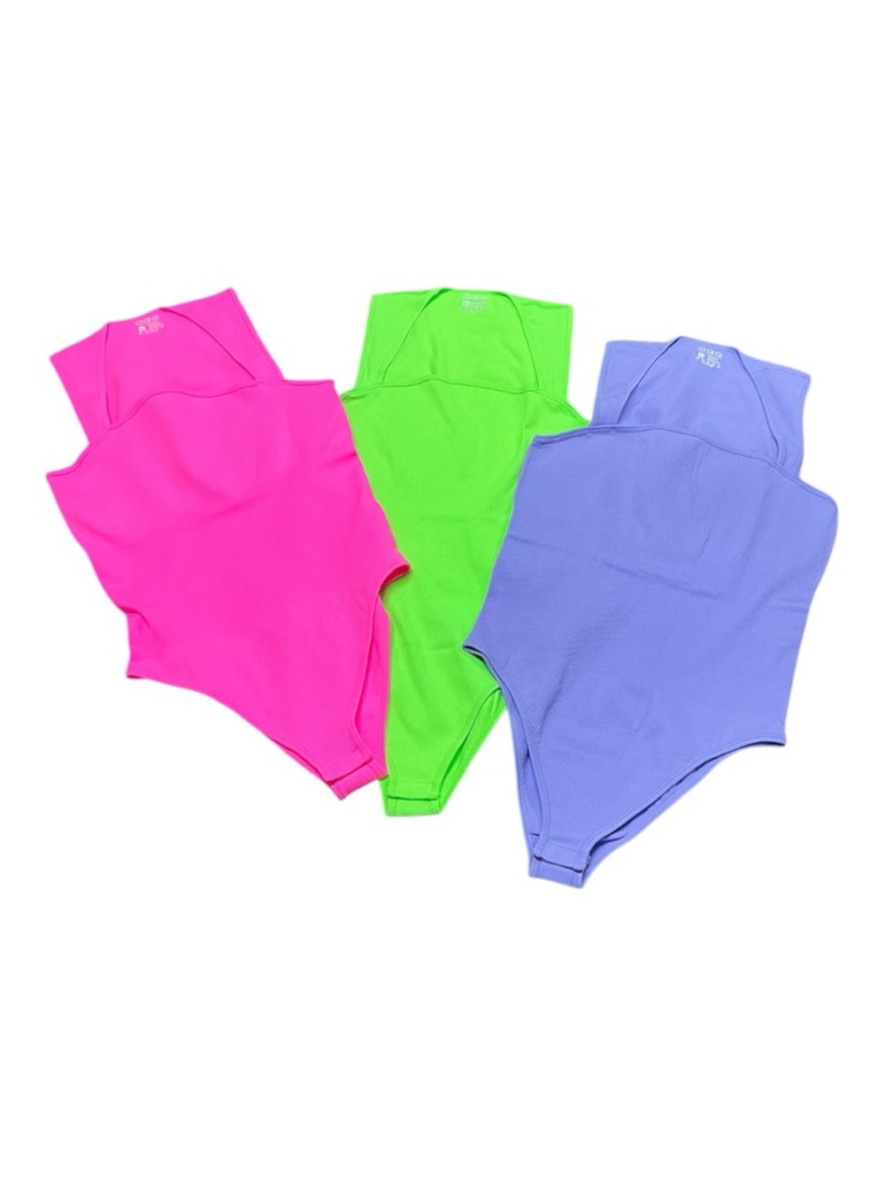 OQQ - NEW - Ribbed Neon Bodysuit Trio
